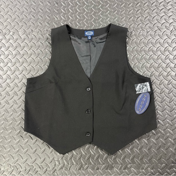 Scoop Black Tailored Vest XL Button Front Waistcoat Top NWT - Picture 2 of 9